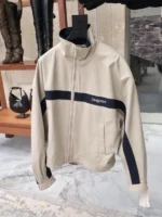 Saint Laurent Windbreaker Beige Jacket Men's