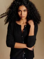 Sezane Gaspard Black Cardigan Sweater