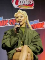 Tati Gabrielle Mortal Kombat 2 Green Bomber Jacket
