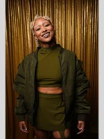 Tati Gabrielle Mortal Kombat 2 Green Jacket