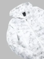 The Chi Season 5 Episode 8 Grey Marble Print Puffer Jacket