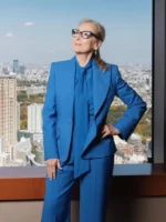 The Devil Wears Prada 2 Press Tour Meryl Streep Blue Blazer