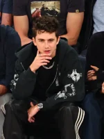 Timothée Chalamet Chrome Hearts Zip-Up Hoodie Black