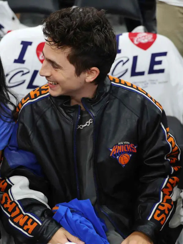 Timothee Chalamet Knicks Leather Jacket Timothee Chalamet Knicks Leather Jacket