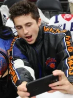 Timothee Chalamet NY Knicks Leather Jacket