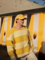 Tom Holland Yellow Stripe Sweatshirt