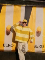 Tom Holland Yellow White Stripe Sweatshirt