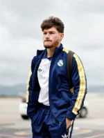 Unisex Adidas Real Madrid Navy Blue Track Jacket