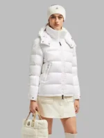 White Moncler Zipper Jacket