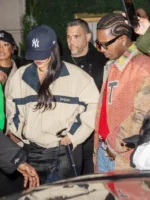 Saint Laurent Windbreaker Jacket YSL Beige