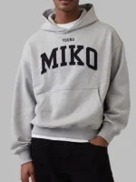 Young Miko Heavyweight Logo Grey Hoodie