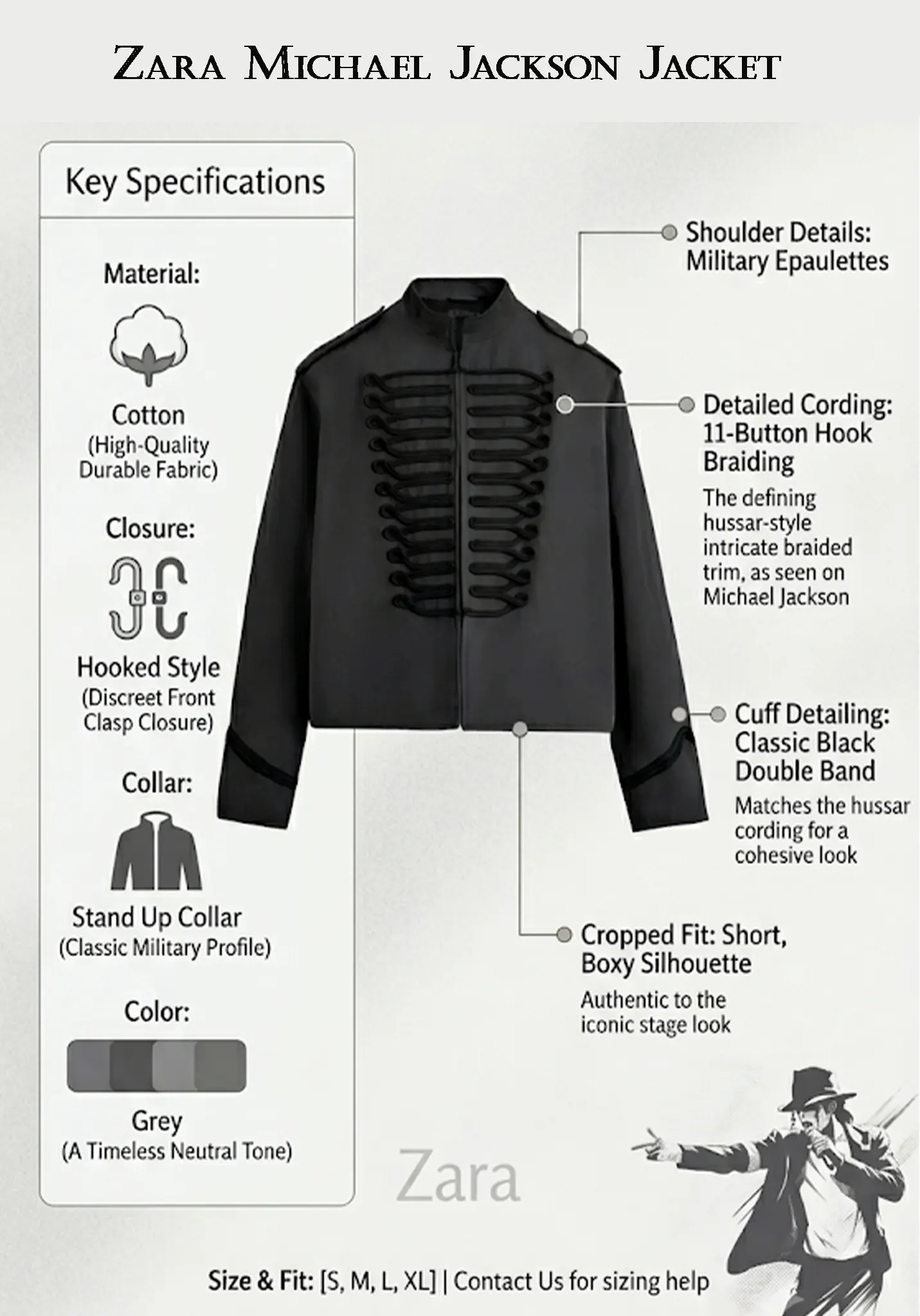 Zara Michael Jackson Jacket