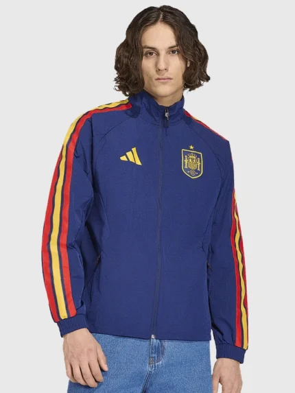 2026 Adidas Spain FIFA World Cup Blue Zip Up Home Anthem Jacket