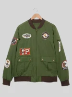 2026 Peanuts Snoopy Flying Ace Green Bomber Jacket BoxLunch