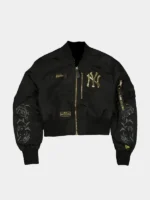 ALPHA X NEW ERA L 2B CROPPED BOMBER JACKET