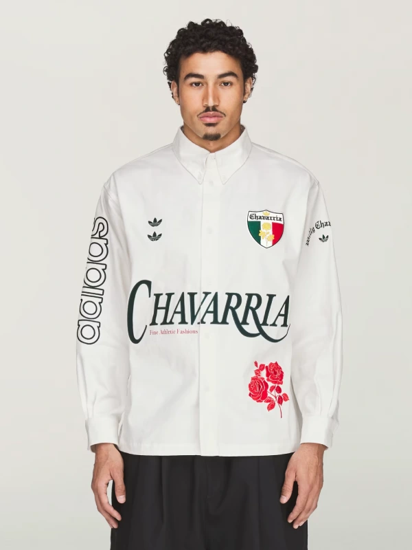 Adidas Chavarria Button Up Shirt White Adidas Chavarria Button Up Shirt White