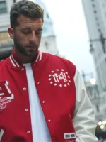 Authentic Branded Letterman Jacket Mitchell & Ness Red