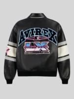 Avirex x Starter NFL Super Bowl LX Black Leather Varsity Jacket