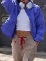 Battle on the Beach S05 Michelle Blue Puffer Jacket