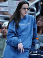 Caitlin Clark Shoot More Threes Hoodie Blue