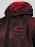 Canada Soccer Anthem Mesh Men's Nike Black Hooded Jacket