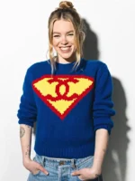 Chanel Superman Blue Sweater