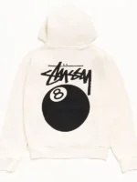 Cream 8 Ball Garment Dyed Hoodie
