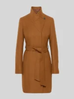 Ella Bright Off Campus S01 Brown Wool Trench Coat