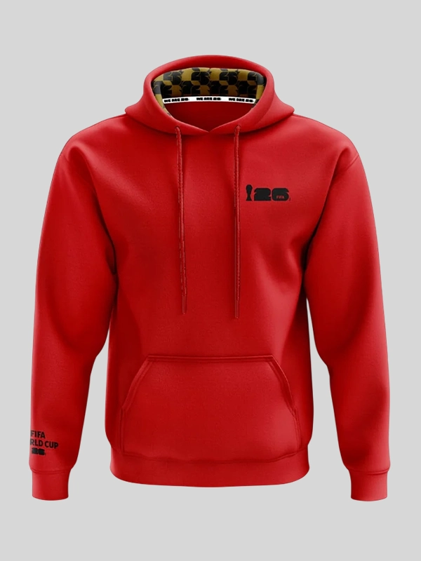 FIFA World Cup 2026 Belgium Puff Red Hoodie FIFA World Cup 2026 Belgium Puff Red Hoodie