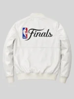 FISLL x ESPN NBA Finals Leather Jacket White
