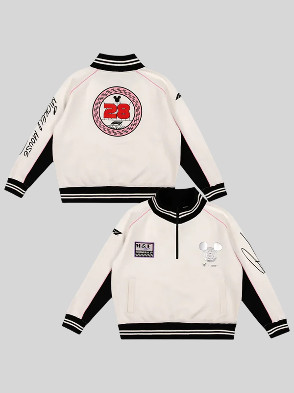 Formula 1 X Disney 1-4 Zip Ivory Sweatshirt Formula 1 X Disney 1-4 Zip Ivory Sweatshirt