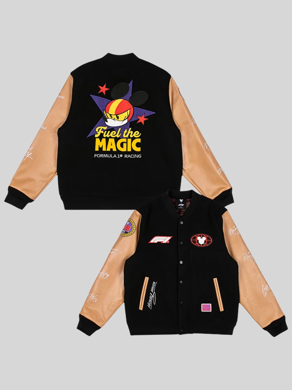 Formula 1 X Disney Varsity Leather Jacket Formula 1 X Disney Varsity Leather Jacket