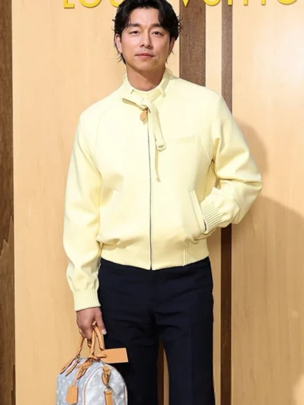 Gong Yoo Louis Vuitton SS27 Yellow Leather Jacket