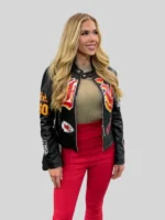 Gracie Hunt Chiefs Black Leather Jacket