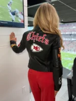 Gracie Hunt Chiefs Jacket Black Leather