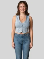 Hannah Wells Off Campus S01 Blue Vest