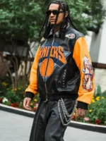 Jordan Clarkson New York Knicks Leather Jacket