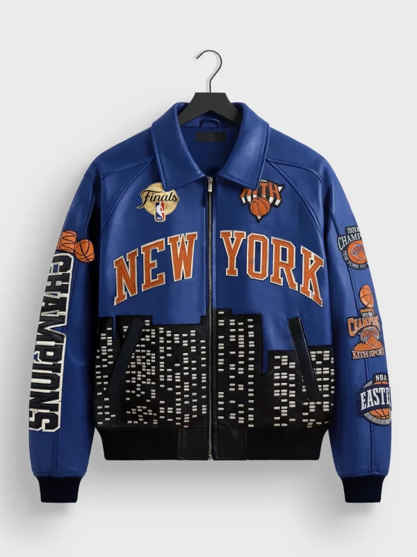 Kith for the New York Knicks 2026 Champions Leather Jacket Kith for the New York Knicks 2026 Champions Leather Jacket