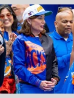 Knicks Victory Parade 2026 Kathy Hochul Jacket