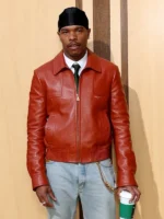 Lil Baby Louis Vuitton SS27 Red Leather Jacket
