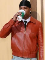 Louis Vuitton SS27 Lil Baby Red Leather Jacket