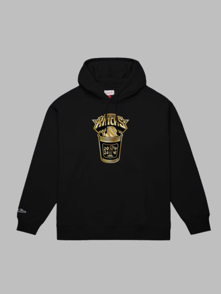 MN Knicks 2026 NBA Finals Champions Gold Coffee Cup Hoodie