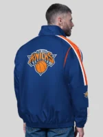 Men's NY Knicks Starter Blue Freestyle Lightweight Full-Zip Jacket
