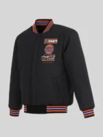Men's New York Knicks JH Design Black 2026 NBA Finals Champions Full-Snap Reversible Wool Jacket