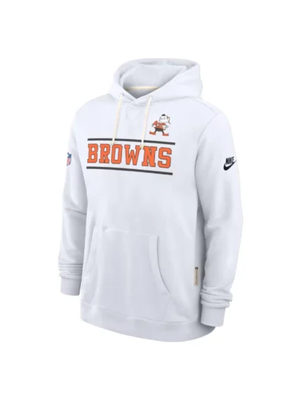 Men's Nike White Cleveland Browns Alt Sideline Standard Issue Dri-FIT Hoodie
