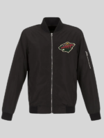 Minnesota Wild Black Bomber Jacket