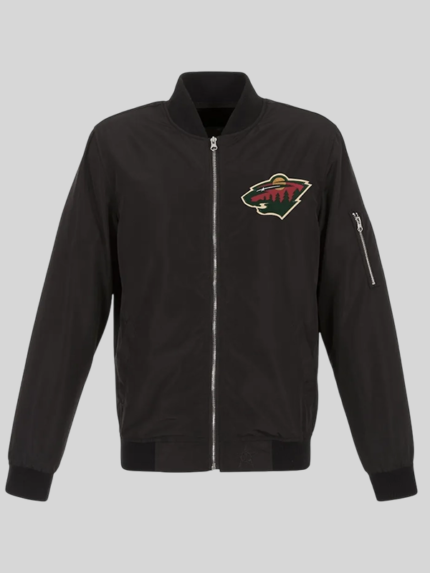 Minnesota Wild Black Bomber Jacket