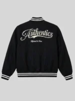 Mitchell & Ness Black Authentic Jacket Branded Wool Varsity