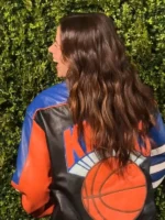 Molly Gordon Knicks Oversized Leather Jacket 2026 NYC Tribeca Festival