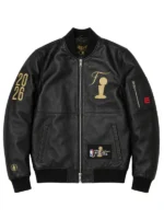 NBA Finals Black Leather Jacket